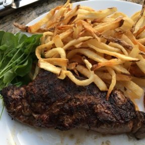 Gluten-free steak and fries from Mon Ami Gabi